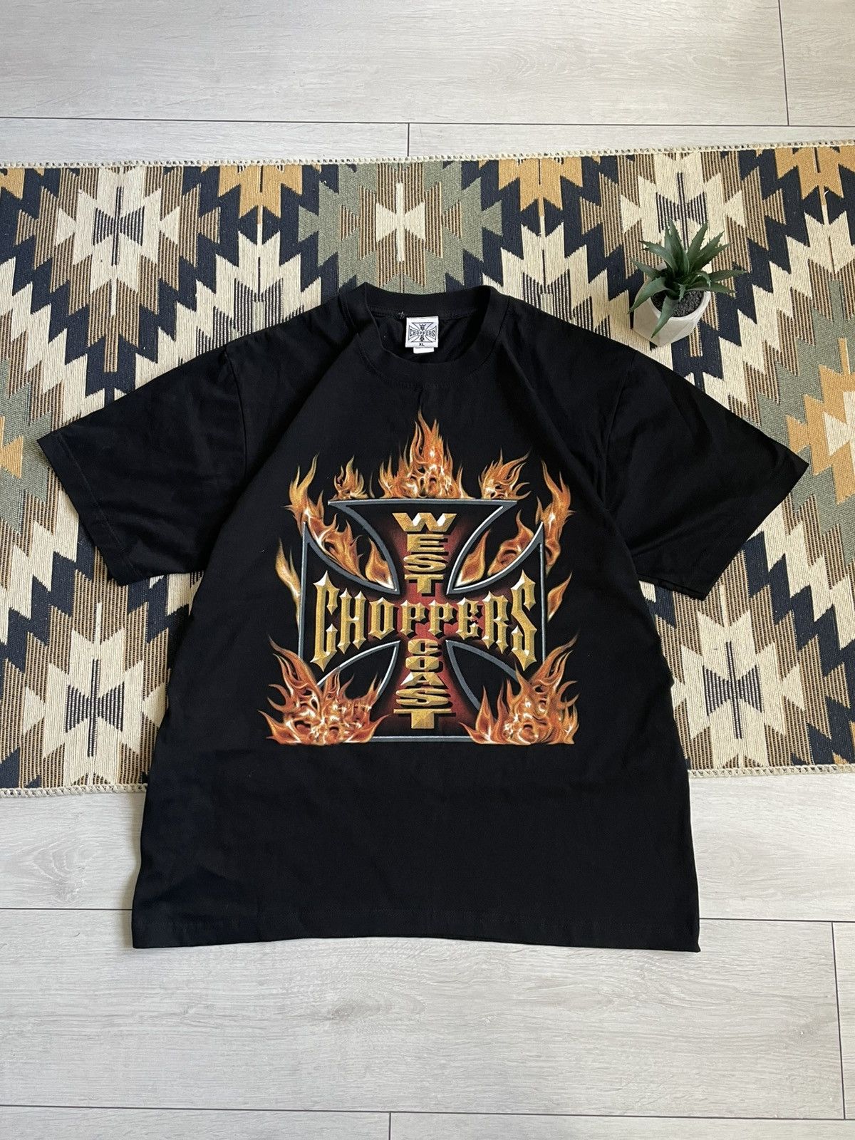 Vintage × West Coast Choppers Vintage West Coast Choppers Big Logo Flame T-shirt Size US XL / EU 56 / 4 - 1 Thumbnail