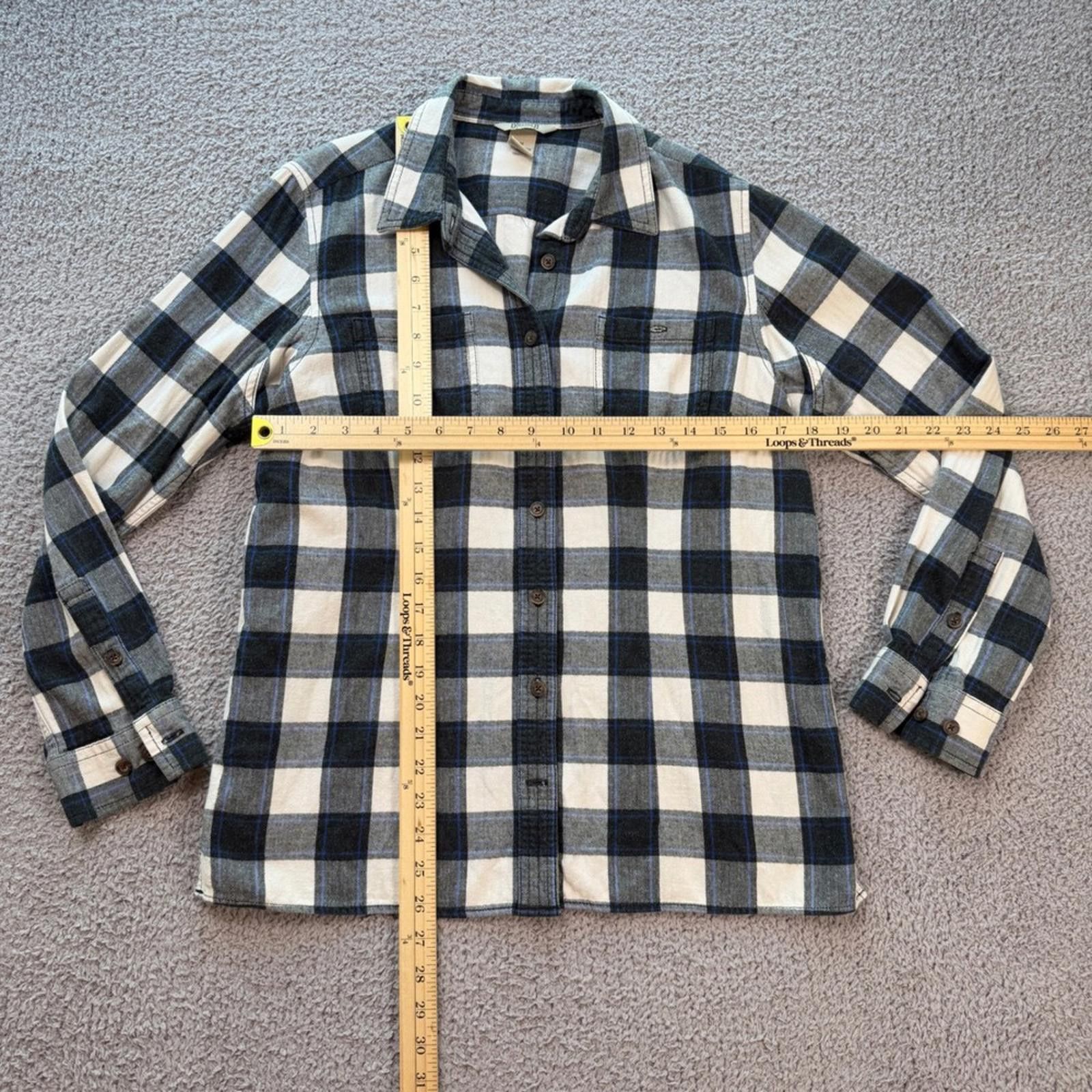 Duluth Trading Company Duluth Trading Company Mens Medium Blue Plaid Flannel Shirt Size US M / EU 48-50 / 2 - 3 Thumbnail