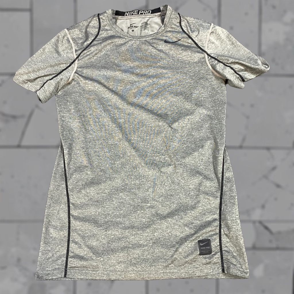 Nike Nike Pro Shirt S Gray Short Sleeve Crew Neck Pullover Activewear Mens T-Shirt Nike Pro Size US S / EU 44-46 / 1 - 1 Thumbnail
