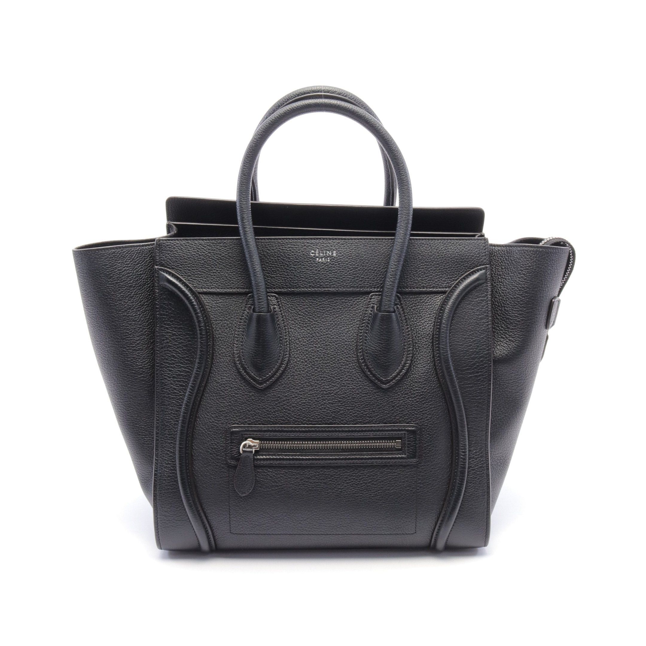 Celine Celine Luggage Mini Shopper Handbag Leather Black Size ONE SIZE - 1 Thumbnail