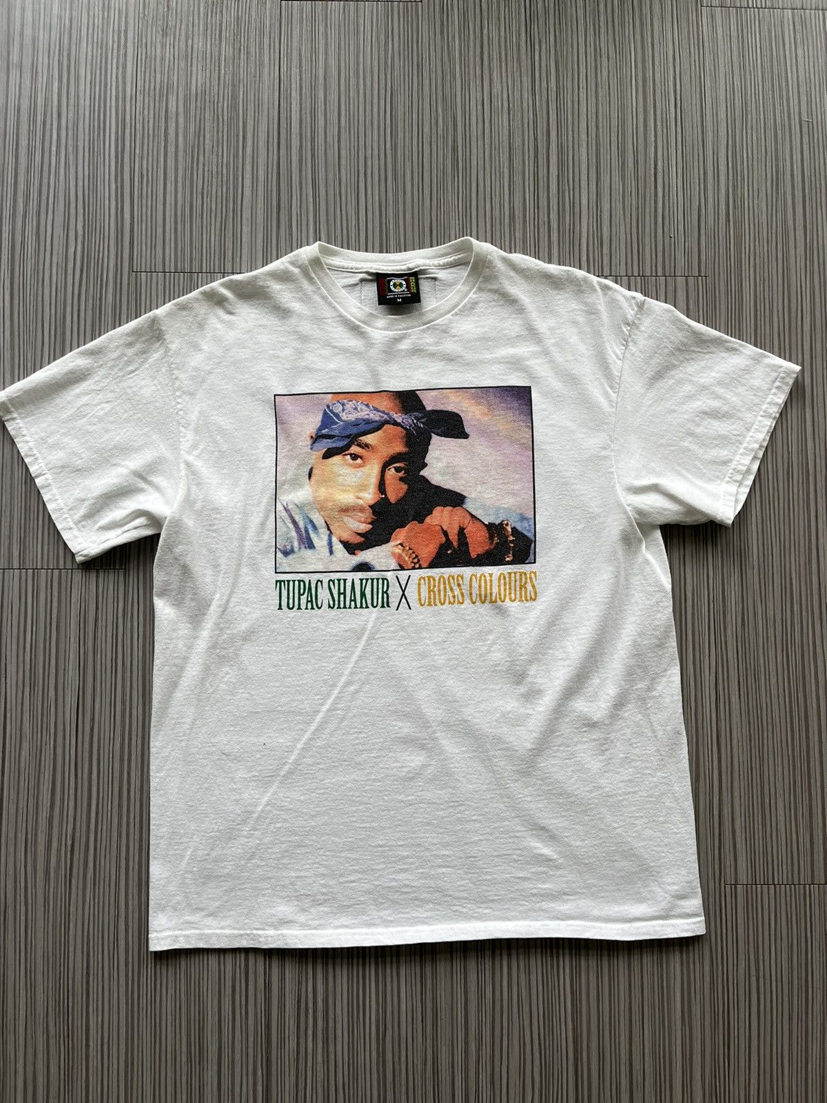 image of Band Tees x Cross Colours Vintage 2 Pac Cross Colours Shirt in White, Men's (Size Large)