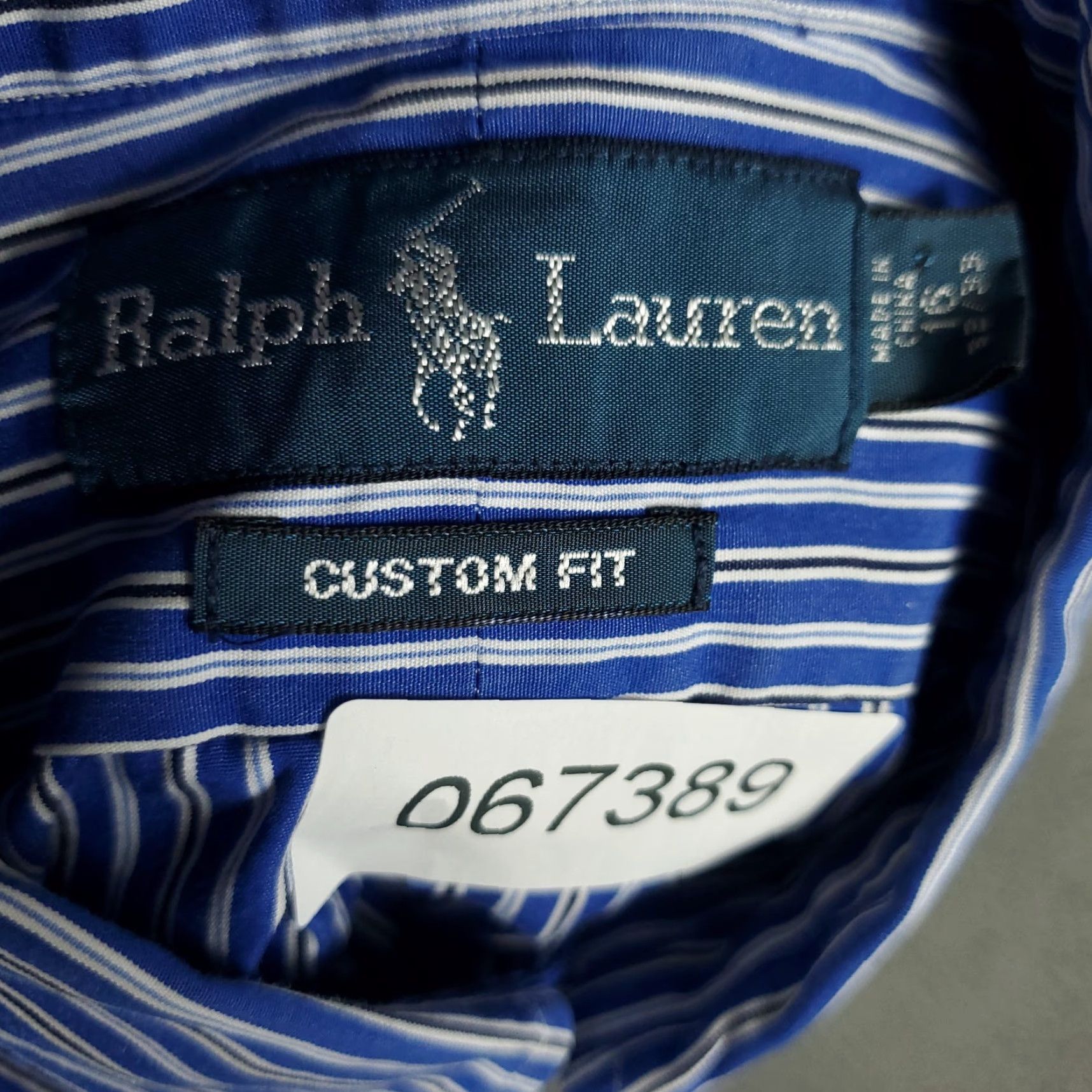 Ralph Lauren Ralph Lauren Shirt Mens 16 Blue Striped Pony Dress Button Up Long Sleeve Shirt Size 42R - 8 Thumbnail