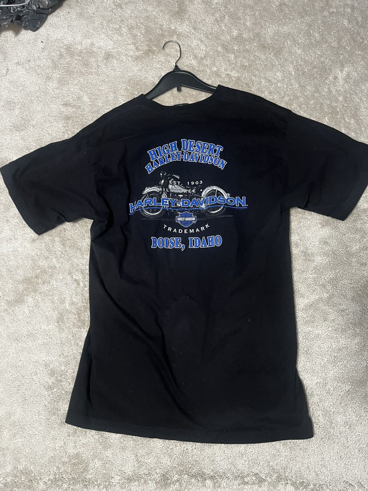 Harley Davidson Fire motorcycle Boise, Idaho Harley Davidson T shirt Size US XL / EU 56 / 4 - 2 Thumbnail