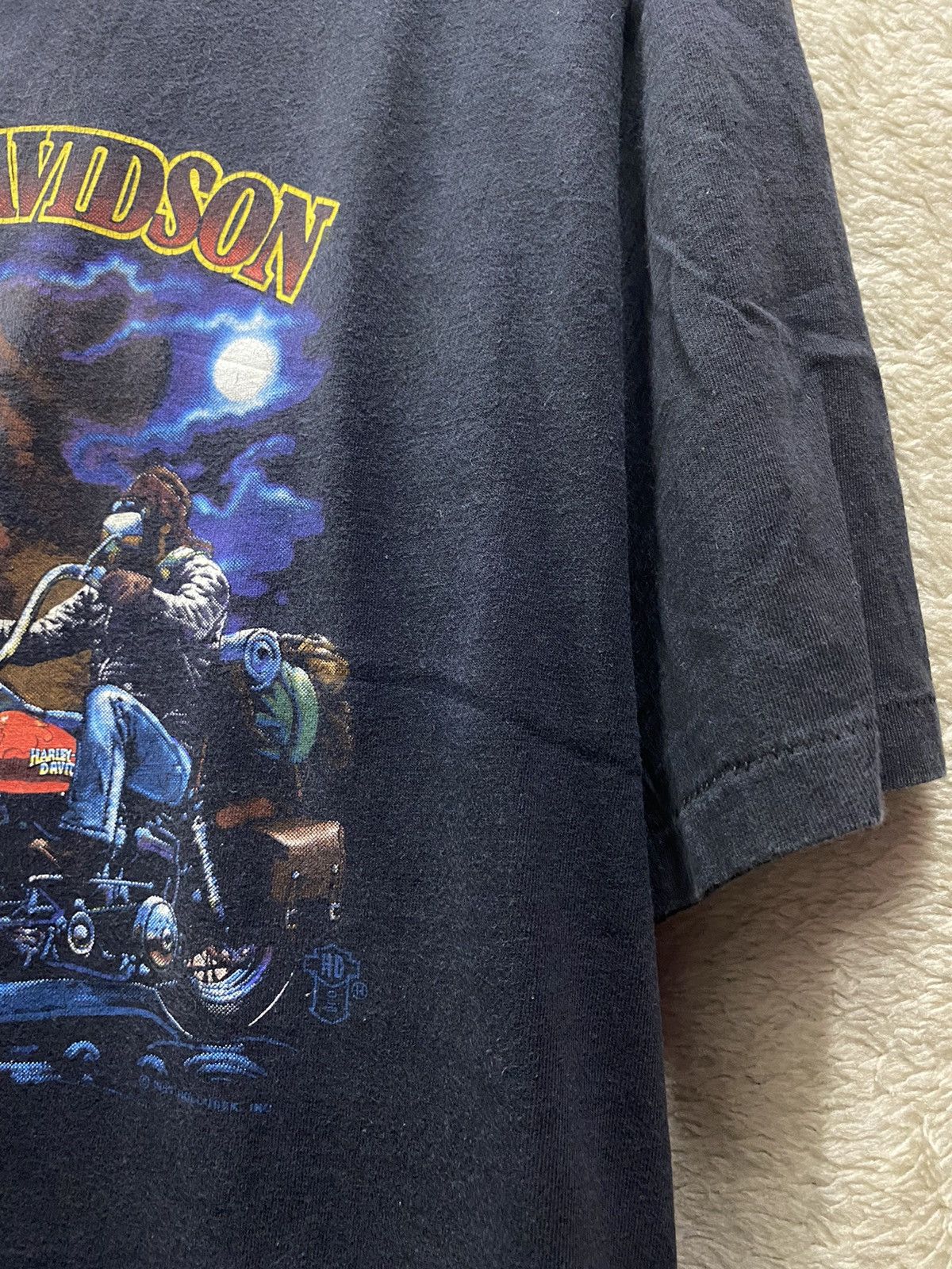 Harley Davidson × Vintage VINTAGE HARLEY DAVIDSON THE LONE WOLF Size US XXL / EU 58 / 5 - 4 Thumbnail