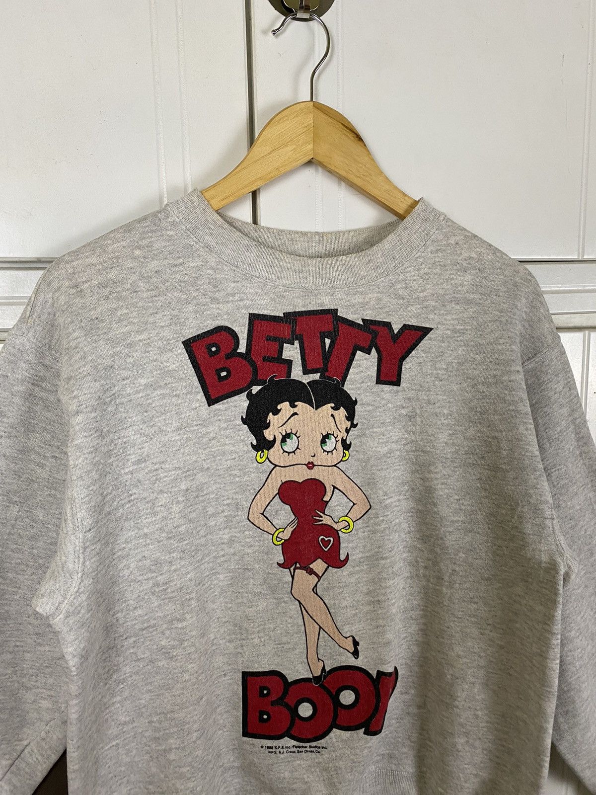 Cartoon Network × Vintage Vintage 80s Betty Boop Sweatshirt Size US S / EU 44-46 / 1 - 2 Thumbnail