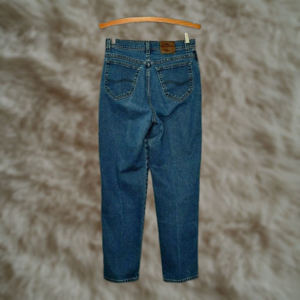 Lee VINTAGE Lee Jeans Womens 12 29x30 High Waisted Tapered Mom Classic Denim Blue 29 30 Mens Womens Size 29" - 1 Thumbnail