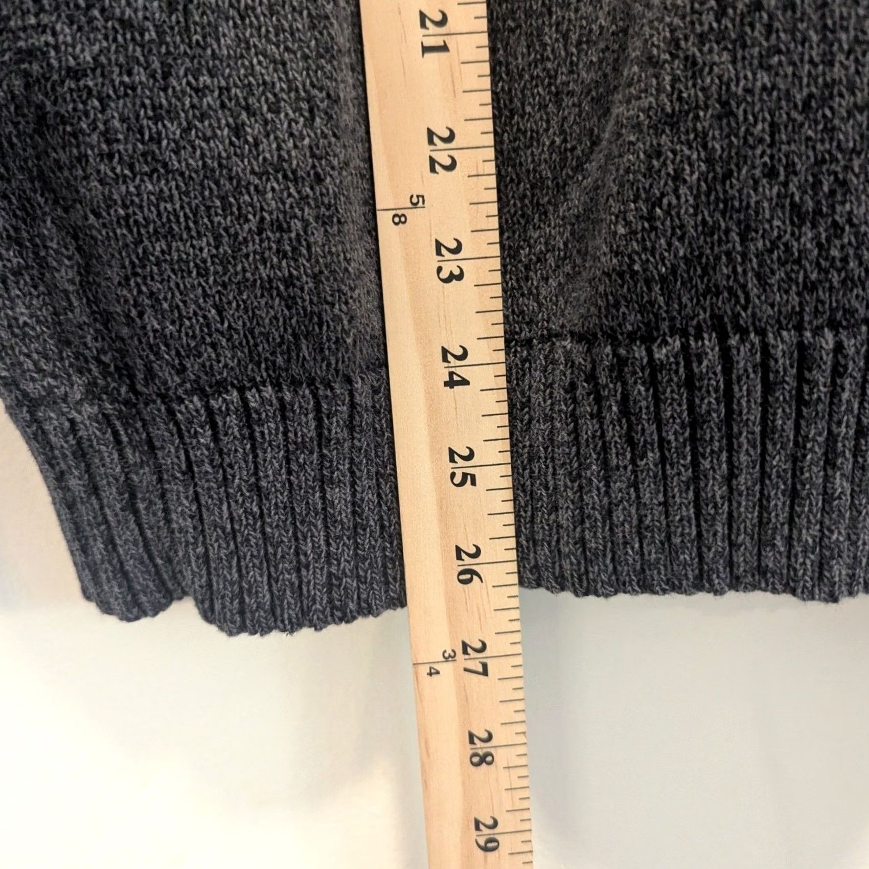 Dockers Dockers Mens 1/4 Zip Mock Neck Sweater L Dark Gray 100% Cotton Pullover Knit Casual Mens Regular Short sleeve? Size US L / EU 52-54 / 3 - 8 Thumbnail