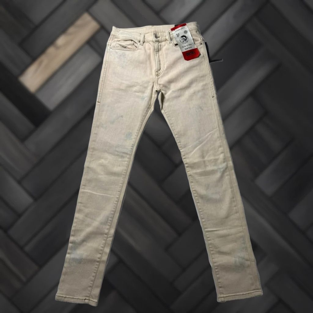 Diesel Diesel D-Amny Biker Skinny Jeans Beige Design Denim Pant | Men'S | Size 30 Size US 30 / EU 46 - 1 Thumbnail