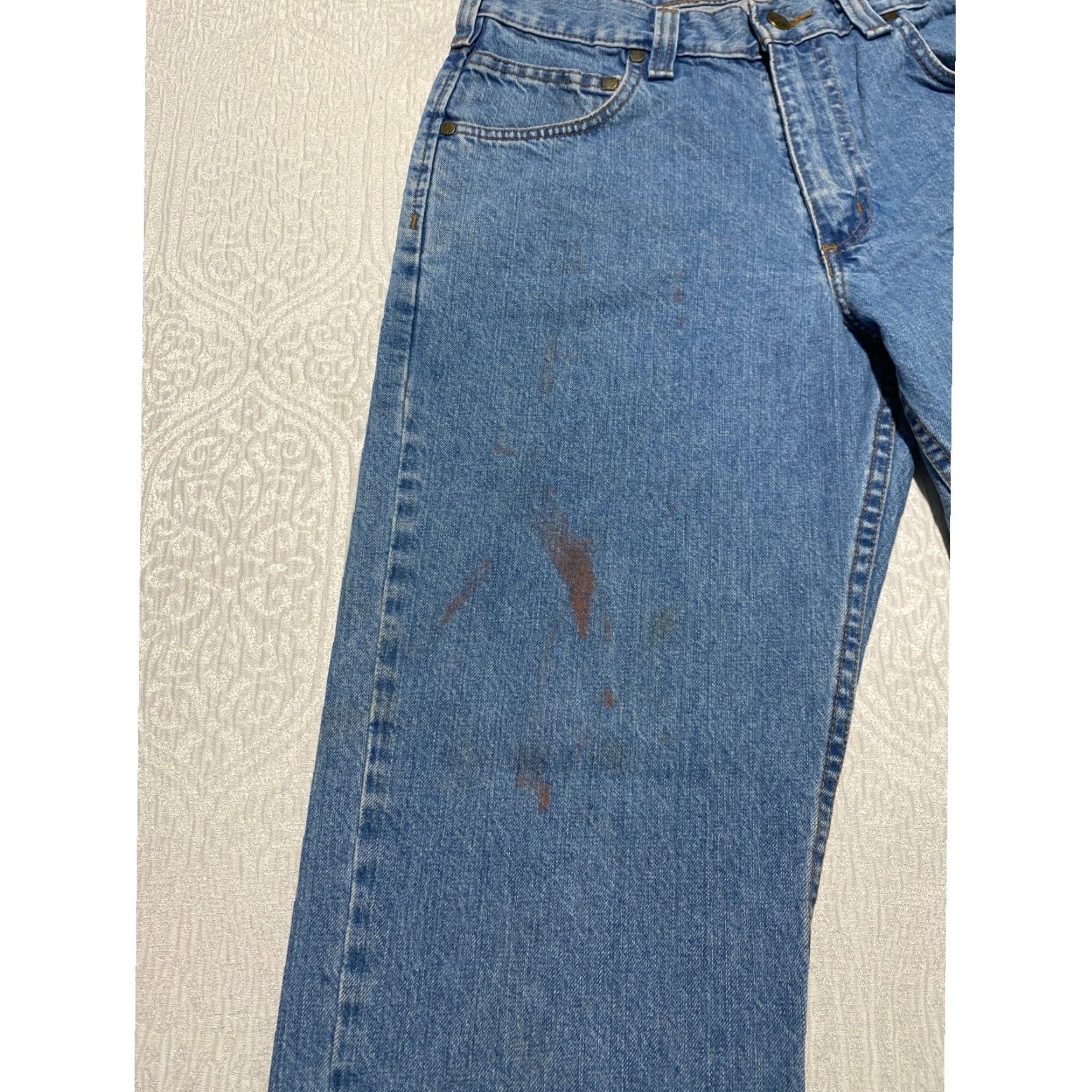 Carhartt Carhartt Jeans 30x30 Blue Medium Wash Relaxed Straight Leg 5-Pocket Denim Mens BD5119-M VW Size US 30 / EU 46 - 2 Thumbnail