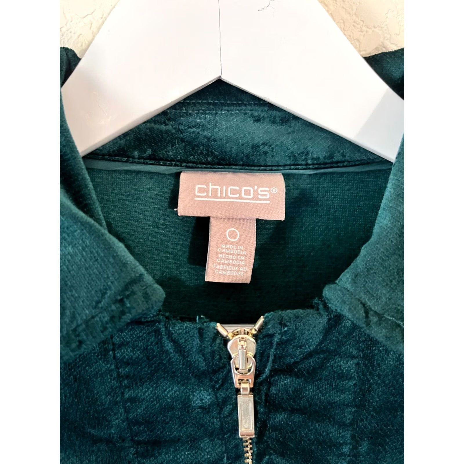 Vintage Chico's Womens Full-Zip Casual Jacket Size 0 Teal Cotton Blend Stretch Pockets Jacket Women XS? Size XS / US 0-2 / IT 36-38 - 4 Thumbnail