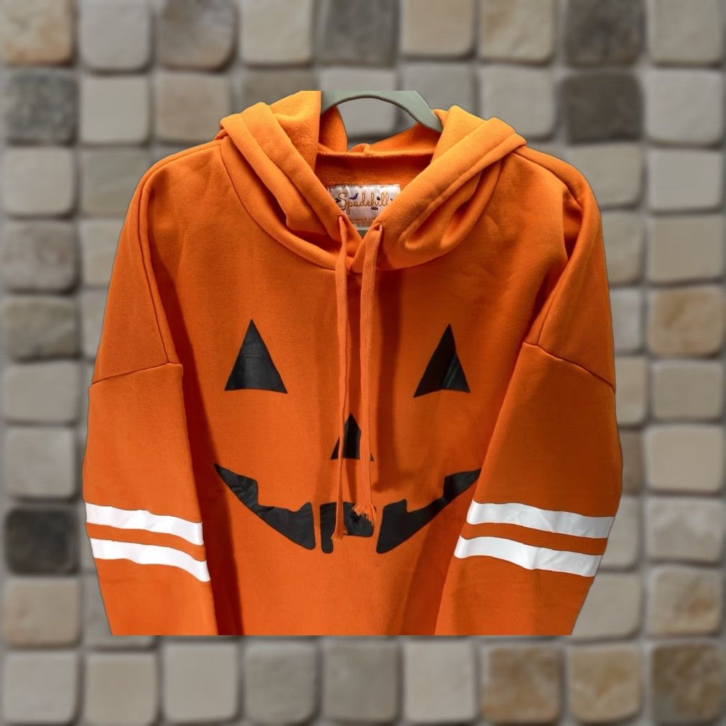 Vintage VINTAGE Spadehill Pumpkin Jack O Lantern Hoodie Sweatshirt Women Medium Halloween NWOT Size M / US 6-8 / IT 42-44 - 1 Thumbnail