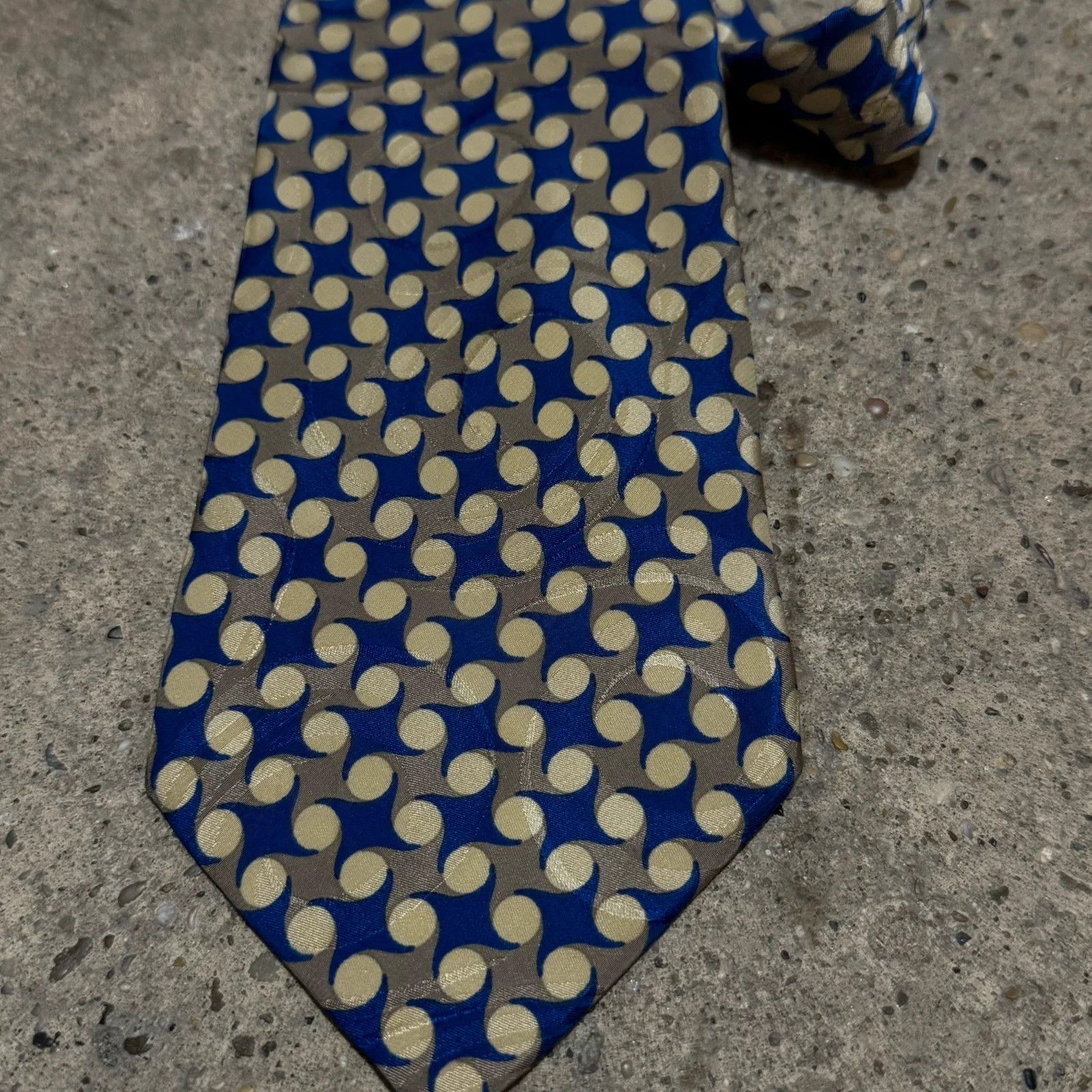 Krizia Uomo Vintage Krizia retro geometrical silk tie Size ONE SIZE - 2 Thumbnail