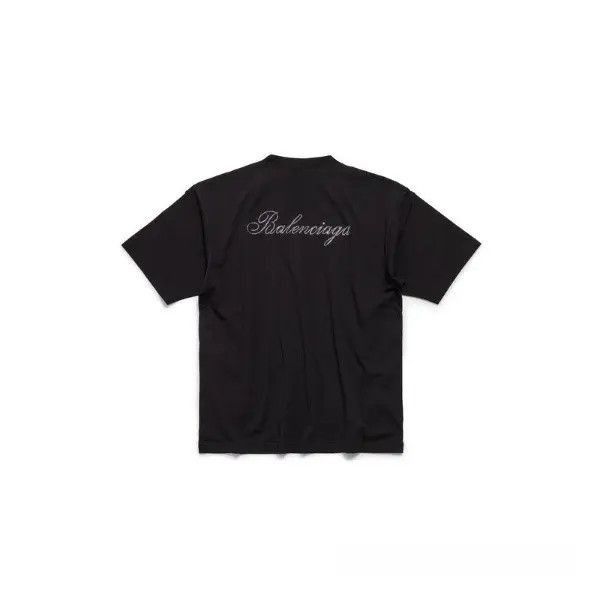 Balenciaga handwritten t-shirt large fit in black Size US XS / EU 42 / 0 - 1 Thumbnail
