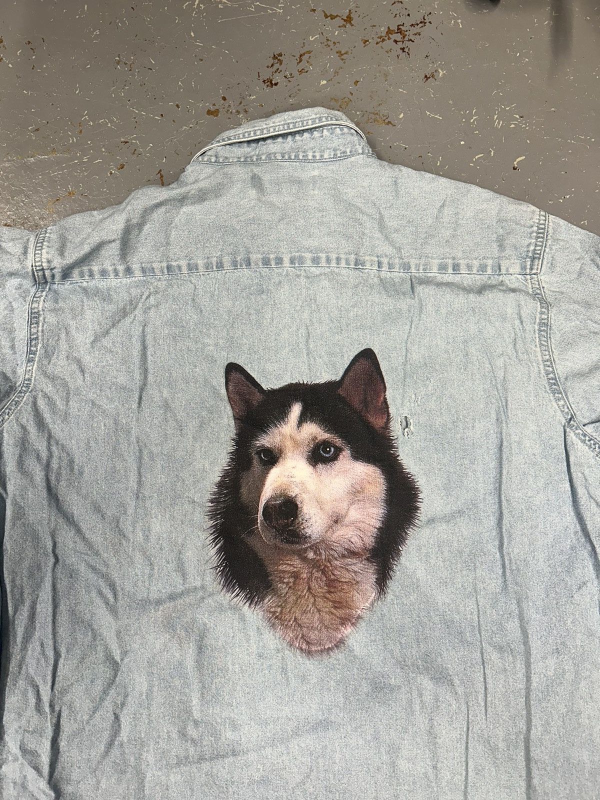 Vintage Crazy Vintage 90s Essential Husky Dog Button Up Shirt Size US L / EU 52-54 / 3 - 2 Thumbnail