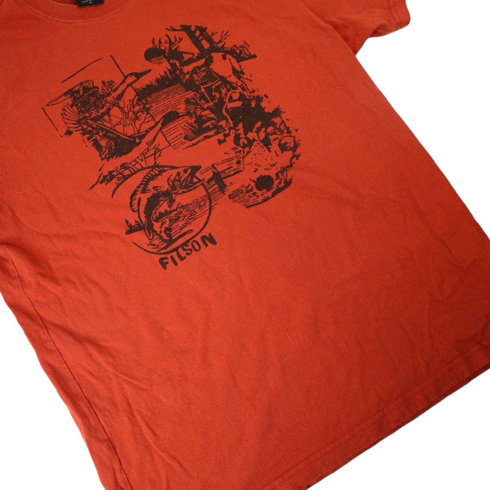 Filson VINTAGE Filson Outdoors Woodsman Graphic Shirt Mens Red Medium 9/10 Size US M / EU 48-50 / 2 - 3 Thumbnail