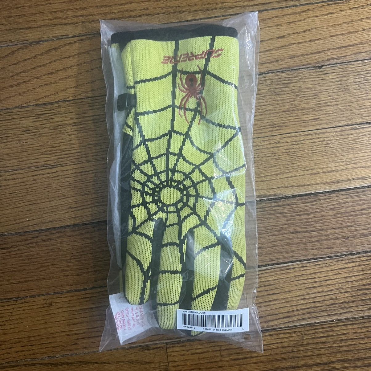 Spyder × Supreme Supreme Spyder Gloves Yellow Size: L Size ONE SIZE - 4 Thumbnail