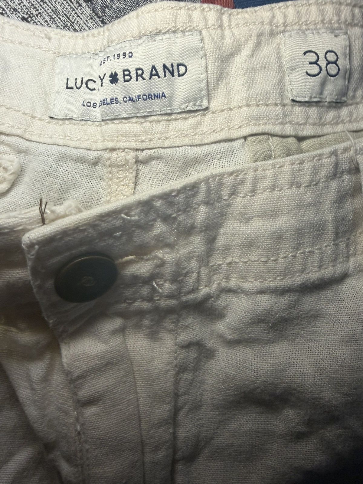 Lucky Brand Lucky Brand Linen Blend White Shorts Size 38. Inseam 7.5in Size US 38 / EU 54 - 3 Thumbnail
