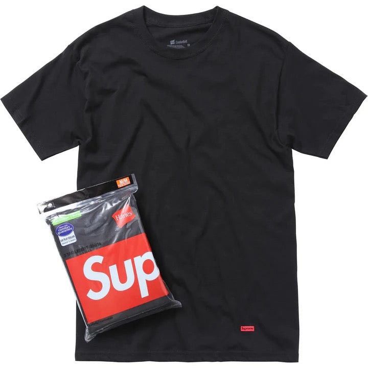 Supreme Supreme®/Hanes® Tagless Tees (3 Pack) Black Size US L / EU 52-54 / 3 - 1 Preview