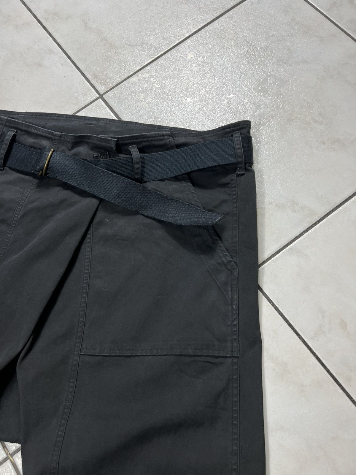 Yohji Yamamoto Semicouture 01 military avant garde pants belt asymmetric Size 30" / US 8 / IT 44 - 5 Thumbnail