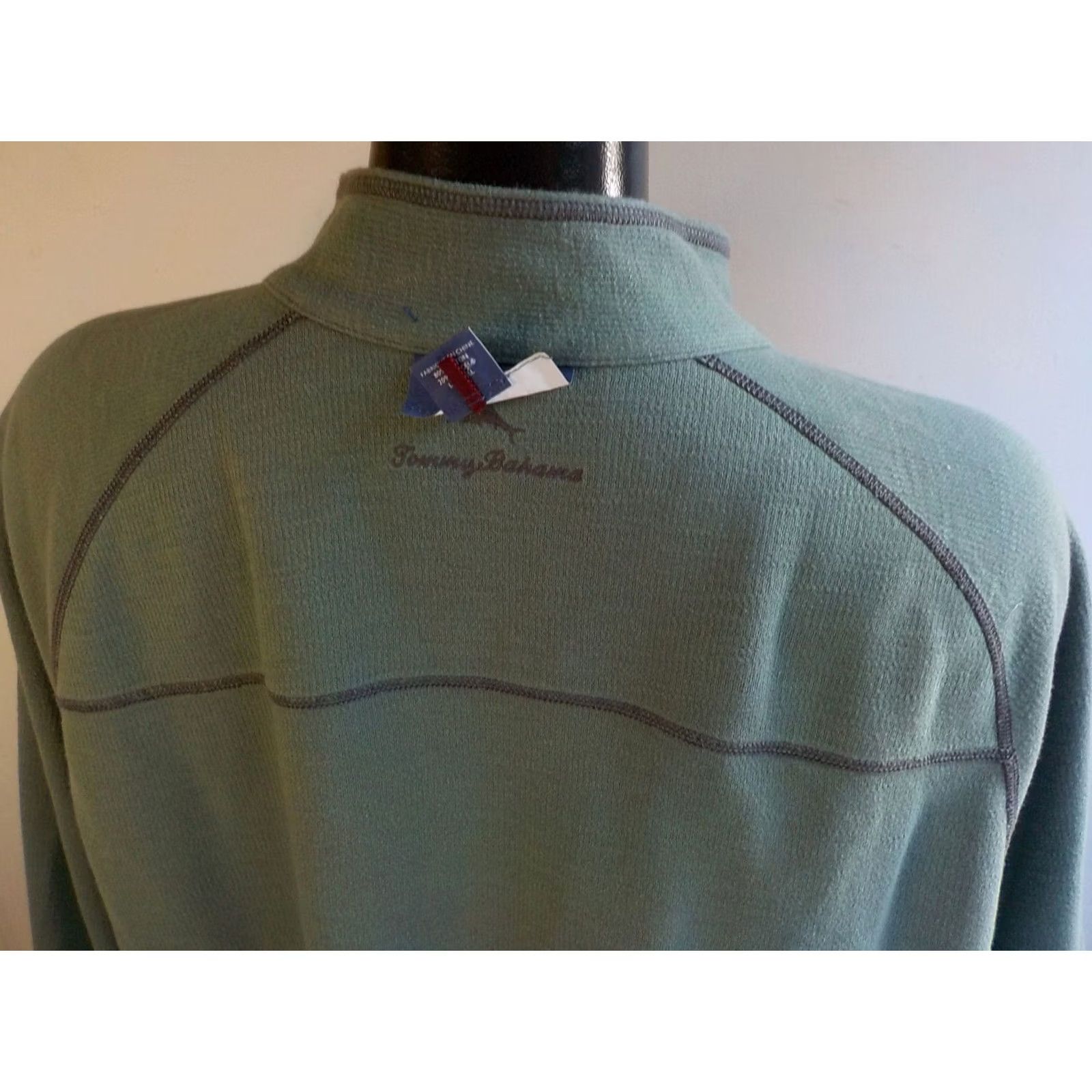 Tommy Bahama Tommy Bahama 1/4 Zip Sweatshirt Reversible Green 3XL Knit Mock Neck Zip Casual Men Sweater Size US XXL / EU 58 / 5 - 5 Thumbnail
