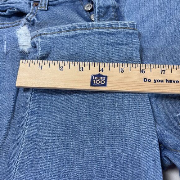 Old Navy Old Navy High Rise Straight Jean Women Blue Distressed 6 Size 28" / US 6 / IT 42 - 15 Thumbnail