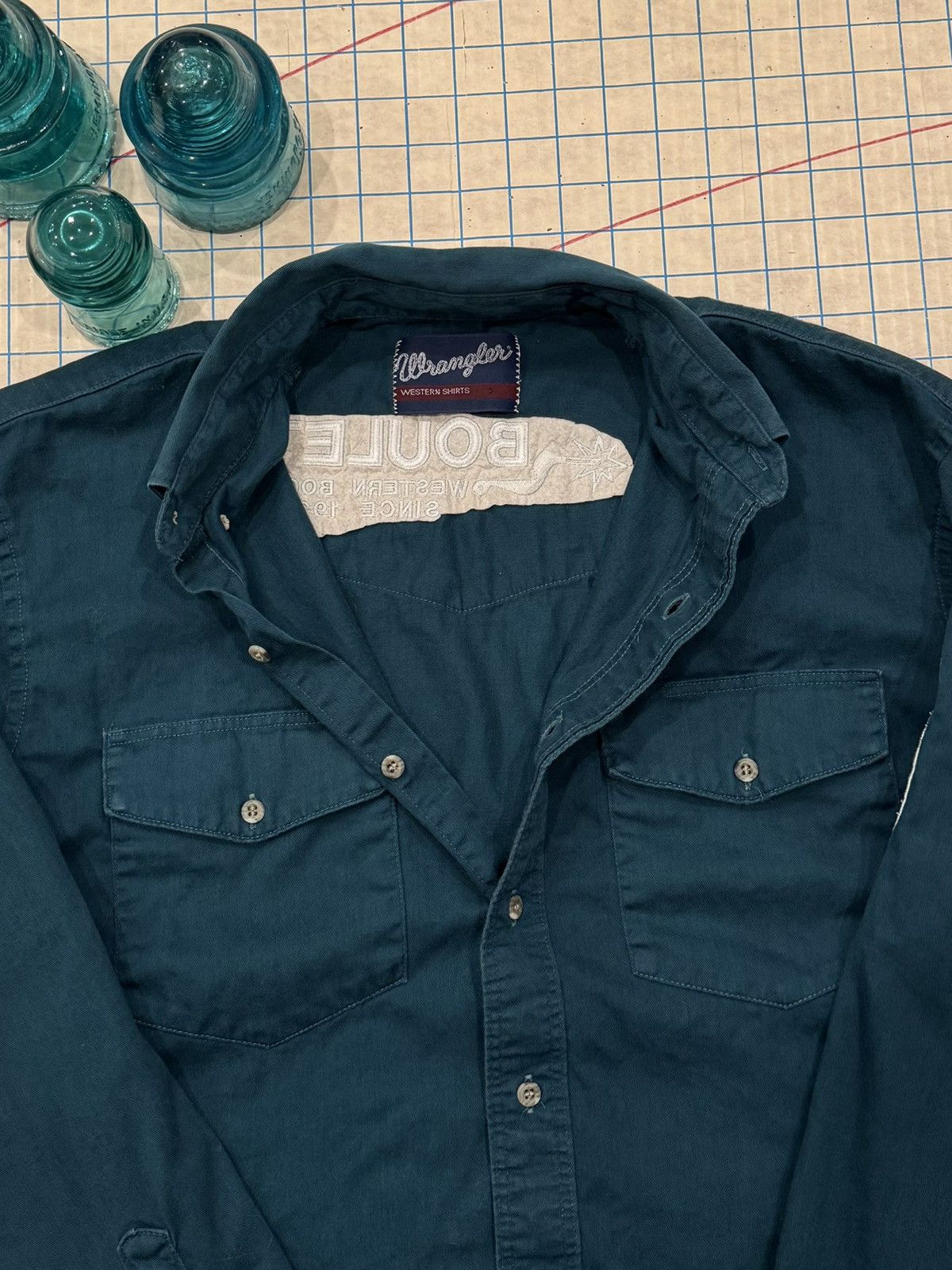 Wrangler Wrangler Boulet Boots Button Up Shirt Fits Mens Size Large Size US L / EU 52-54 / 3 - 6 Thumbnail