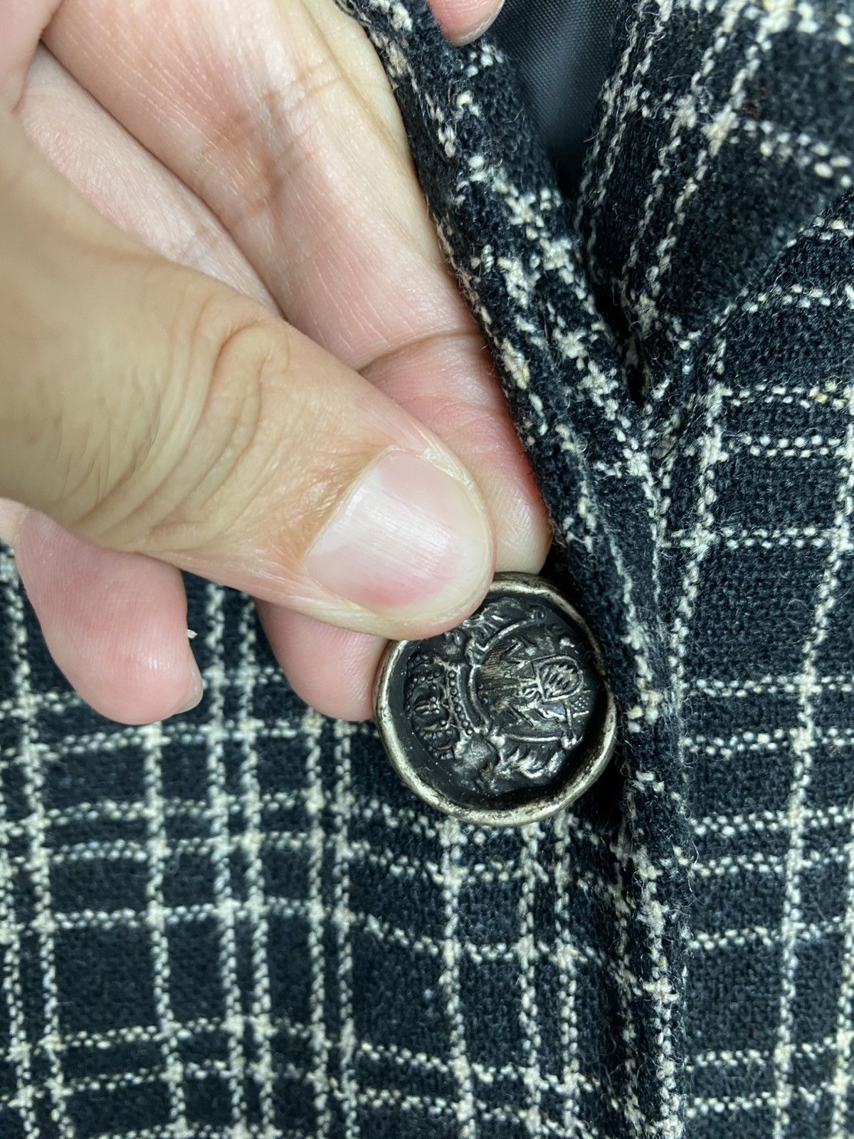 Vintage Rare‼️ Vintage Image Black and White Plaid Cropped Wool Size M / US 6-8 / IT 42-44 - 8 Thumbnail