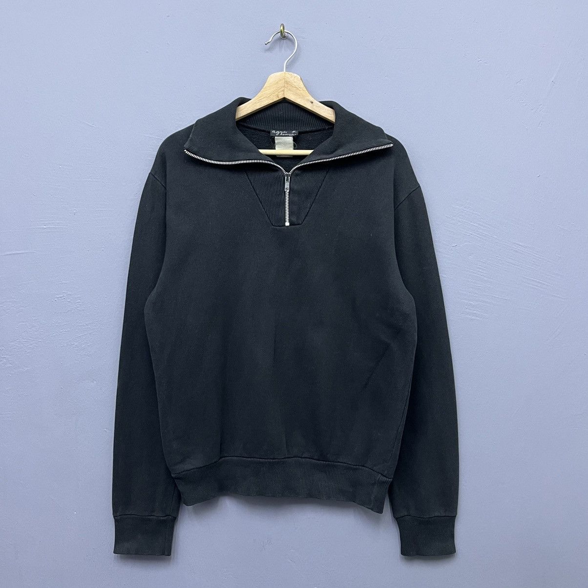 agnes b. Agnes b High-Neck Half Zip Sweatshirt Size US M / EU 48-50 / 2 - 1 Thumbnail