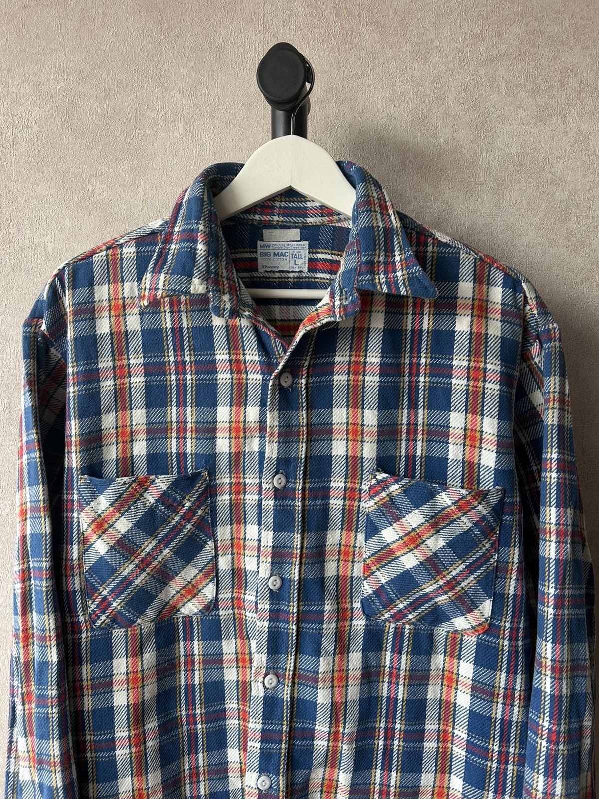 Big Mac 1970’s BIG MAC JCPenney Plaid Flannel Shirt Size US L / EU 52-54 / 3 - 2 Thumbnail