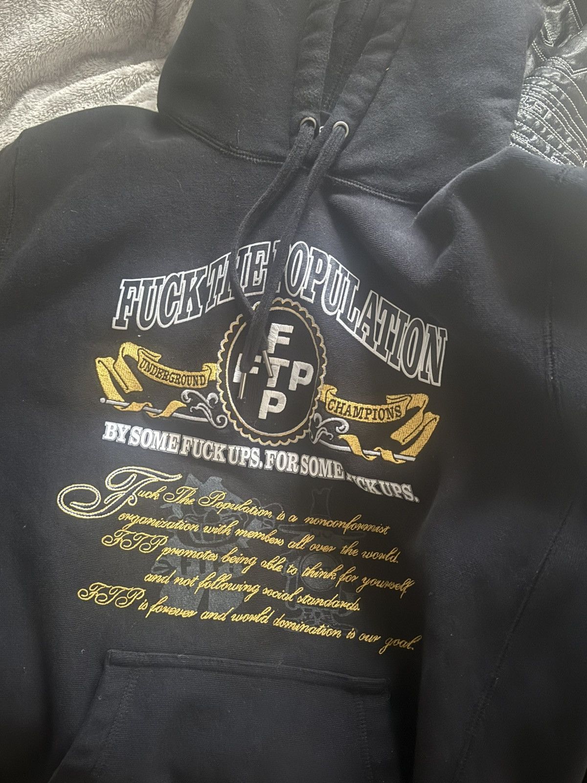 Fuck The Population × Thrasher FTP x Thrasher Skategoat pullover