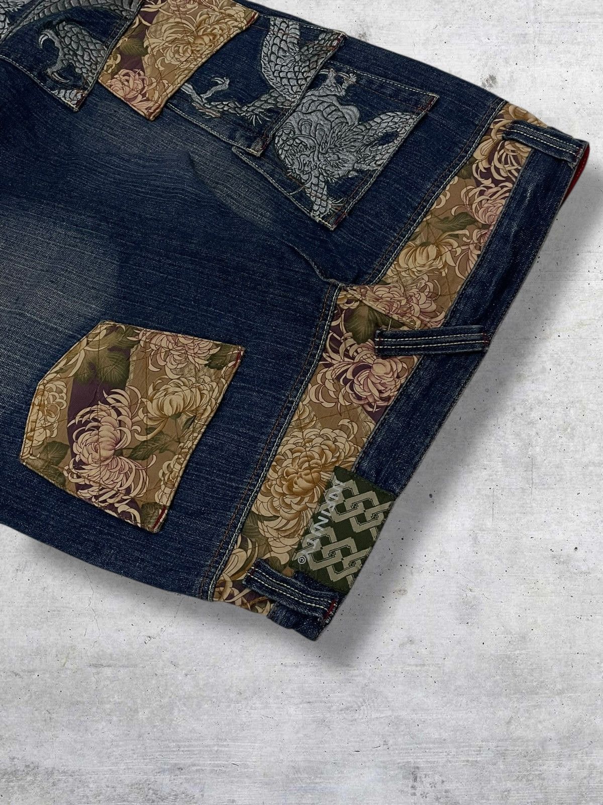 Beauty Beast VINTGE MULTIPOCKET SUKAJAN EMBROIDERED JAPAN INFINITY DENIM Size US 34 / EU 50 - 6 Thumbnail