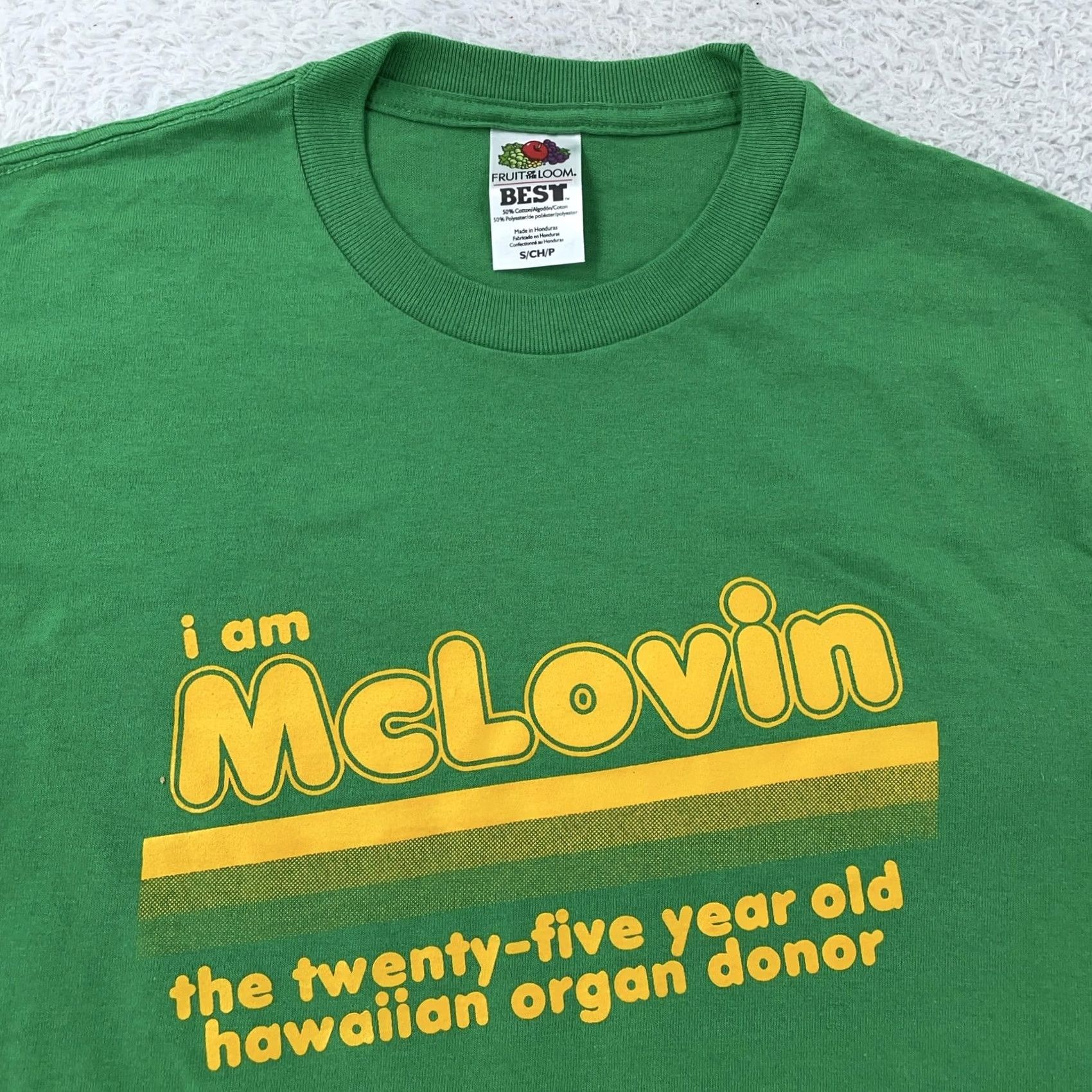 Fruit Of The Loom VINTAGE McLovin Superbad Movie T-Shirt XS Men Green Crew Neck Graphic Print Short Sleeve Lions? Size US XS / EU 42 / 0 - 2 Thumbnail