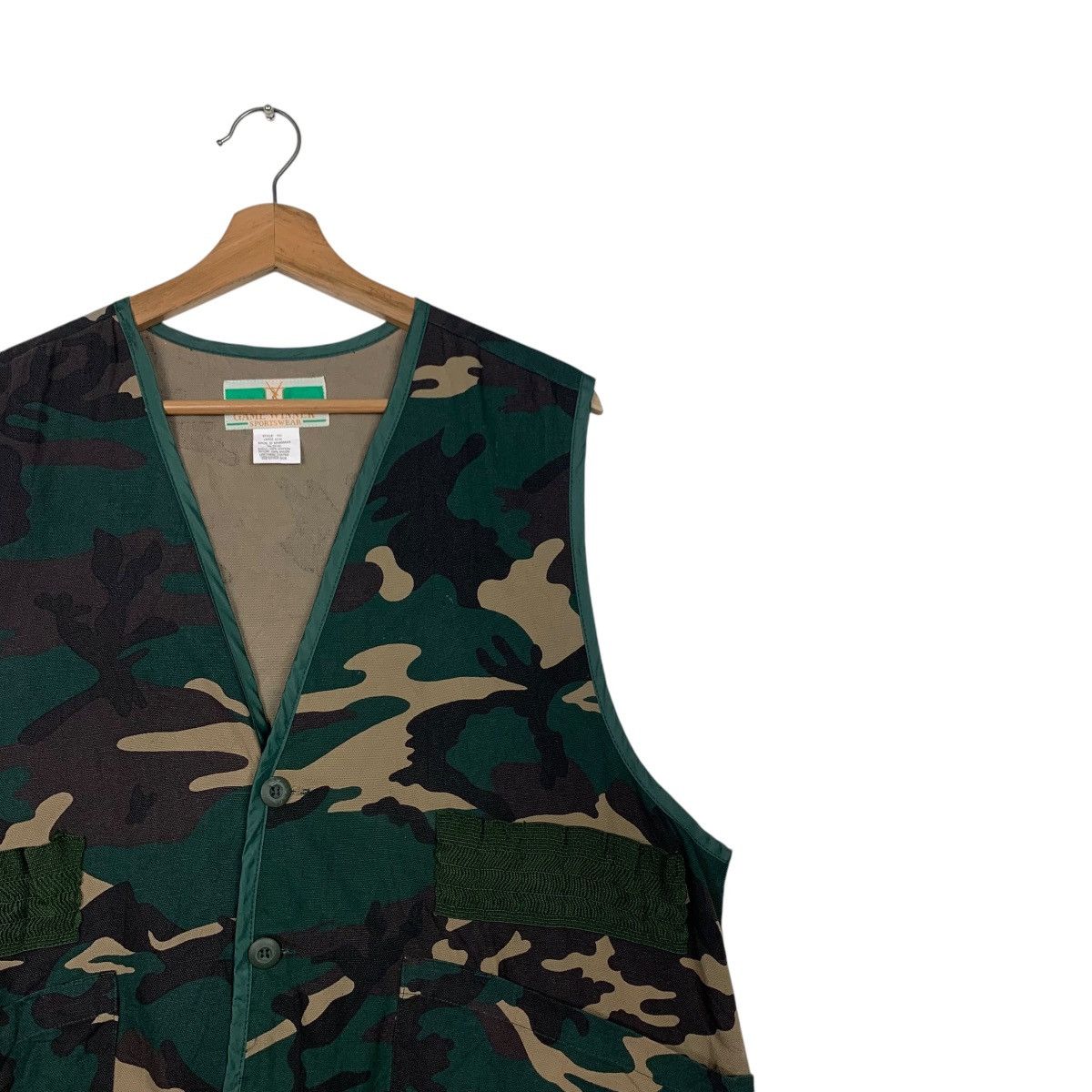 Vintage 90's GAME WINNER Sportswear Camo Hunting Vest #2443-C109 Size US L / EU 52-54 / 3 - 5 Thumbnail