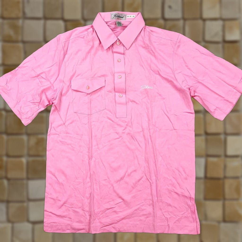 Titleist VINTAGE Titleist Golf Polo Shirt - Pink Collared Short Sleeve PGA 90s Preppy Casual Mens L Size US L / EU 52-54 / 3 - 1 Thumbnail
