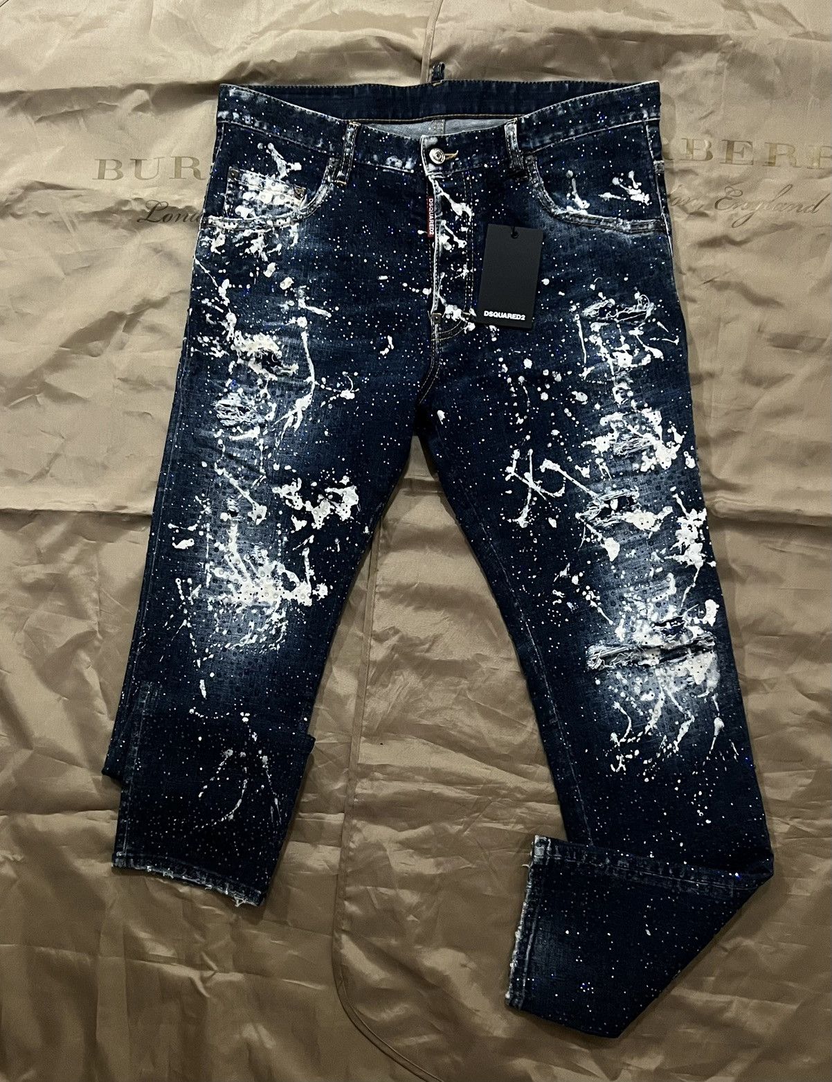 Dsquared2 Dsquared2 Men's Skater Rhinestone SkinnyJeans $3000 size 48 Size US 32 / EU 48 - 1 Thumbnail