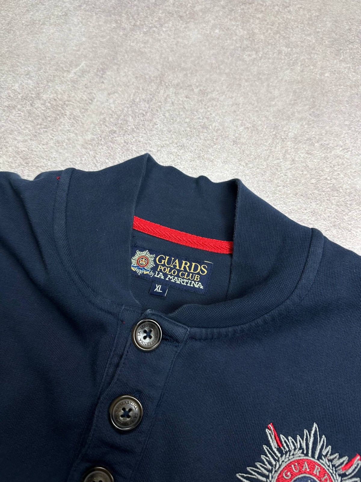La Martina Vintage La Martina Guards Polo Club Button Sweatshirt XL Size US XL / EU 56 / 4 - 6 Thumbnail