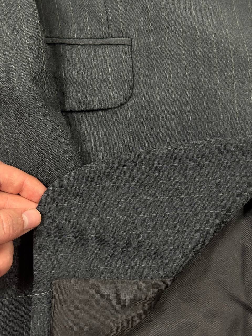 Fendi Vtg Fendi Uomo Pinstripe Suit Jacket Blazer Gray Wool Size 44L - 5 Thumbnail