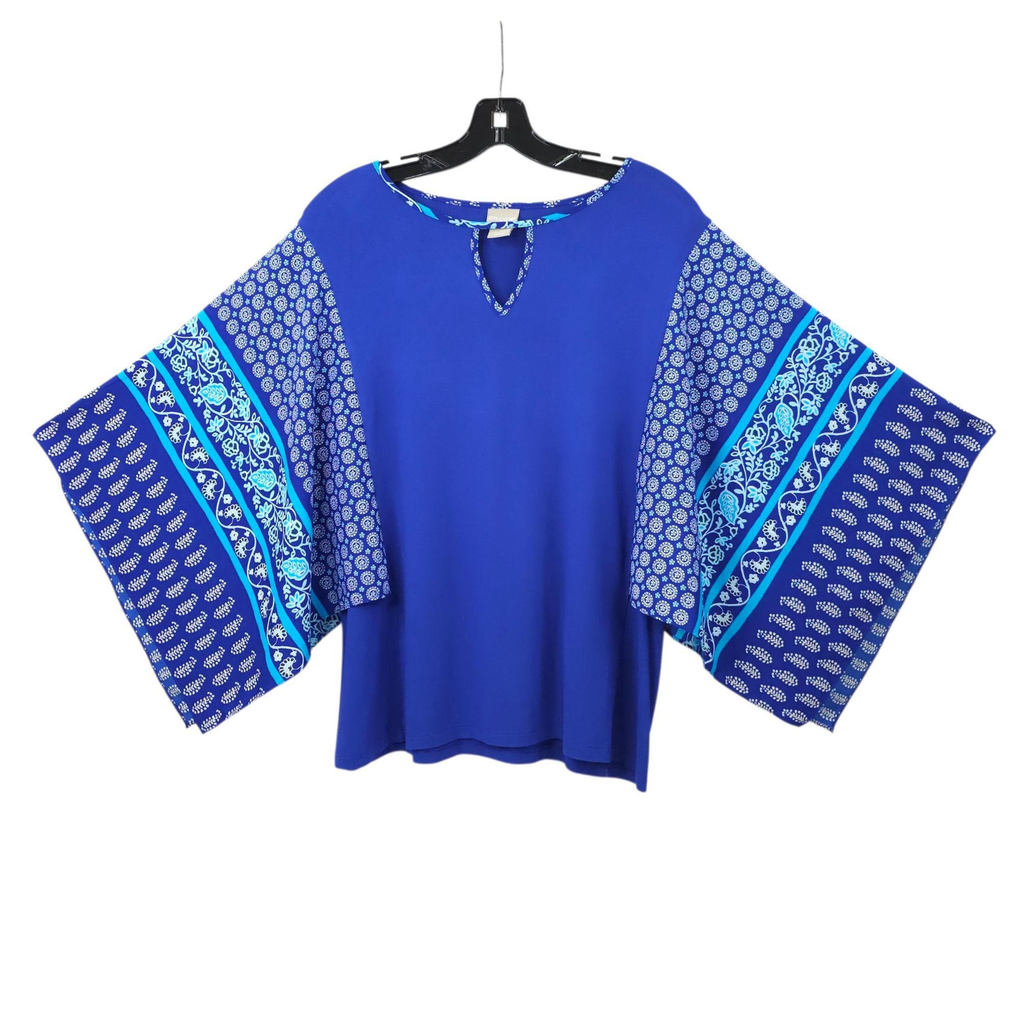 Chicos Chicos Pullover Top Womens 2 US L Paisley Handkerchief Batwi Size L / US 10 / IT 46 - 1 Thumbnail