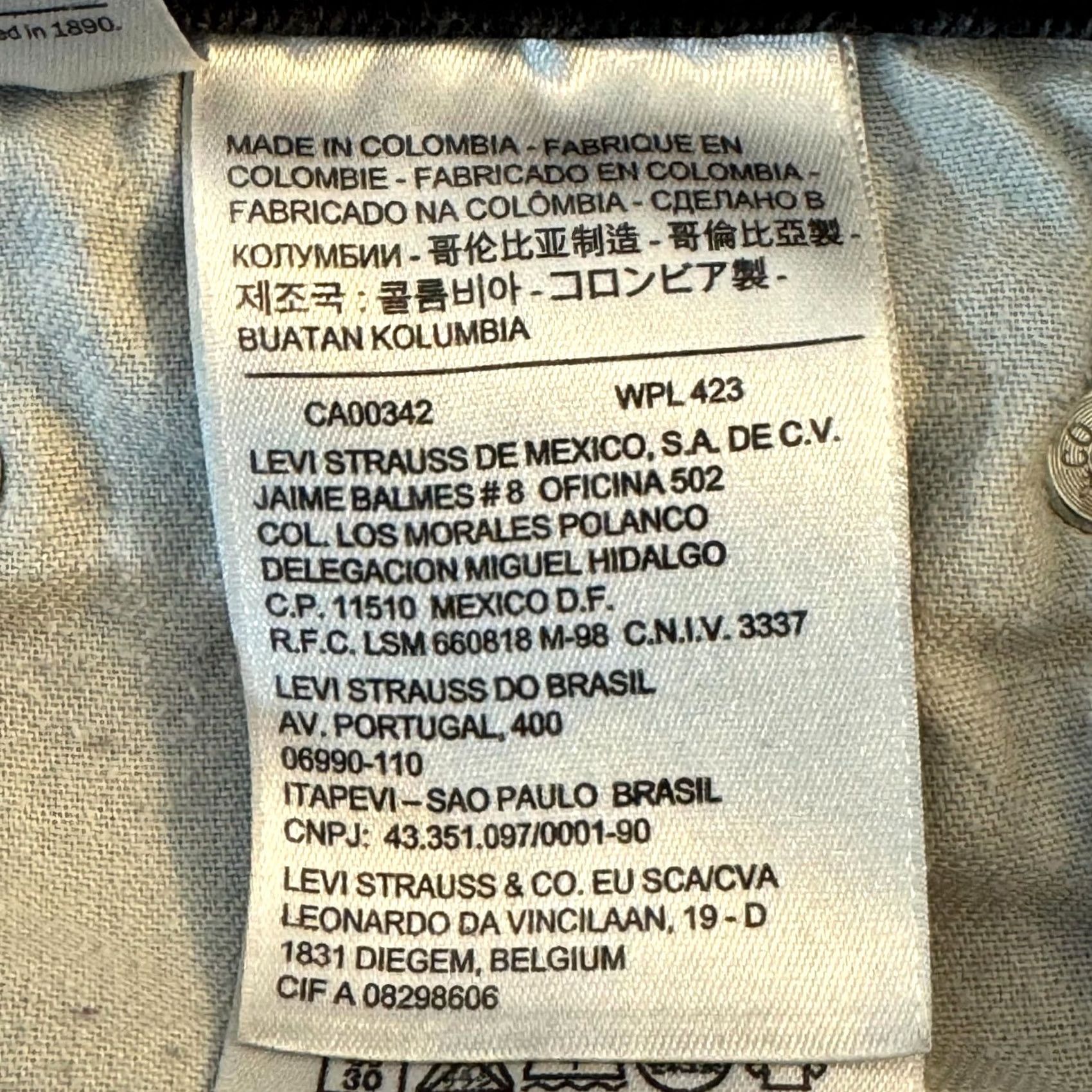 Levi's Levi's 559 Jeans Mens 31x30 Black Denim Relaxed Straight Mid Rise Stretch Jeans Size US 31 - 6 Thumbnail