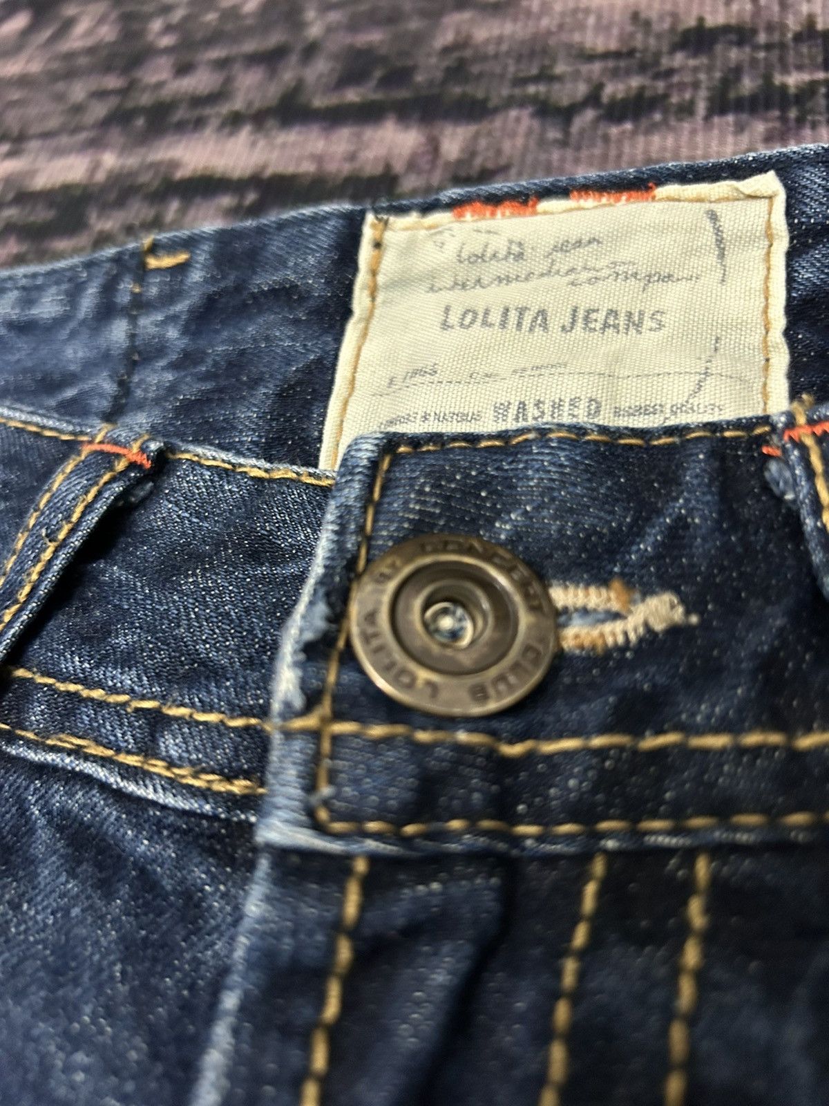 Tornado Mart Lolita Mud Clawmark Leather Pocket Back Flare Jeans Size US 30 / EU 46 - 13 Thumbnail