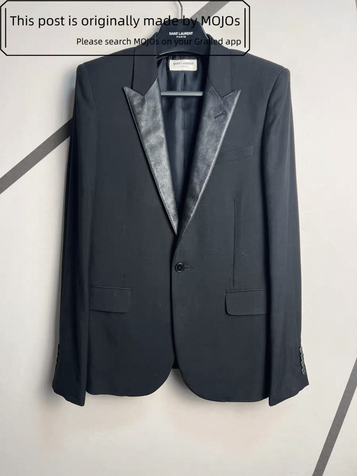 Saint Laurent Paris Sz 44 Saint Laurent Paris 14SS Leather Collar Blazer mojos10 Size US S / EU 44-46 / 1 - 1 Thumbnail