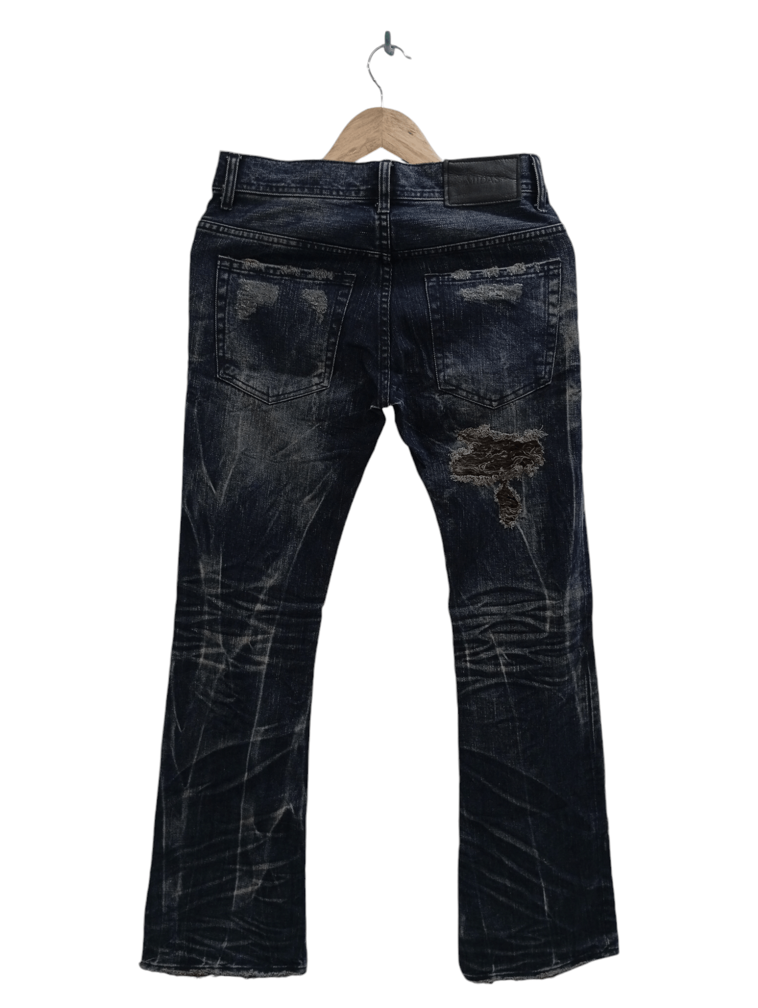 Japanese Brand × Vintage 🔥🔥Midas Patchwork Distressed Jeans Denim Size US 30 / EU 46 - 18 Thumbnail