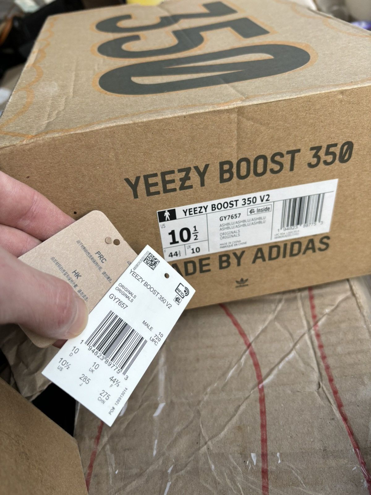 Adidas × Yeezy Box + ADIDAS Yeezy Boost 350 V2 “Ash Blue” Sneakers Shoes 11 Size US 11 / EU 44 - 11 Thumbnail
