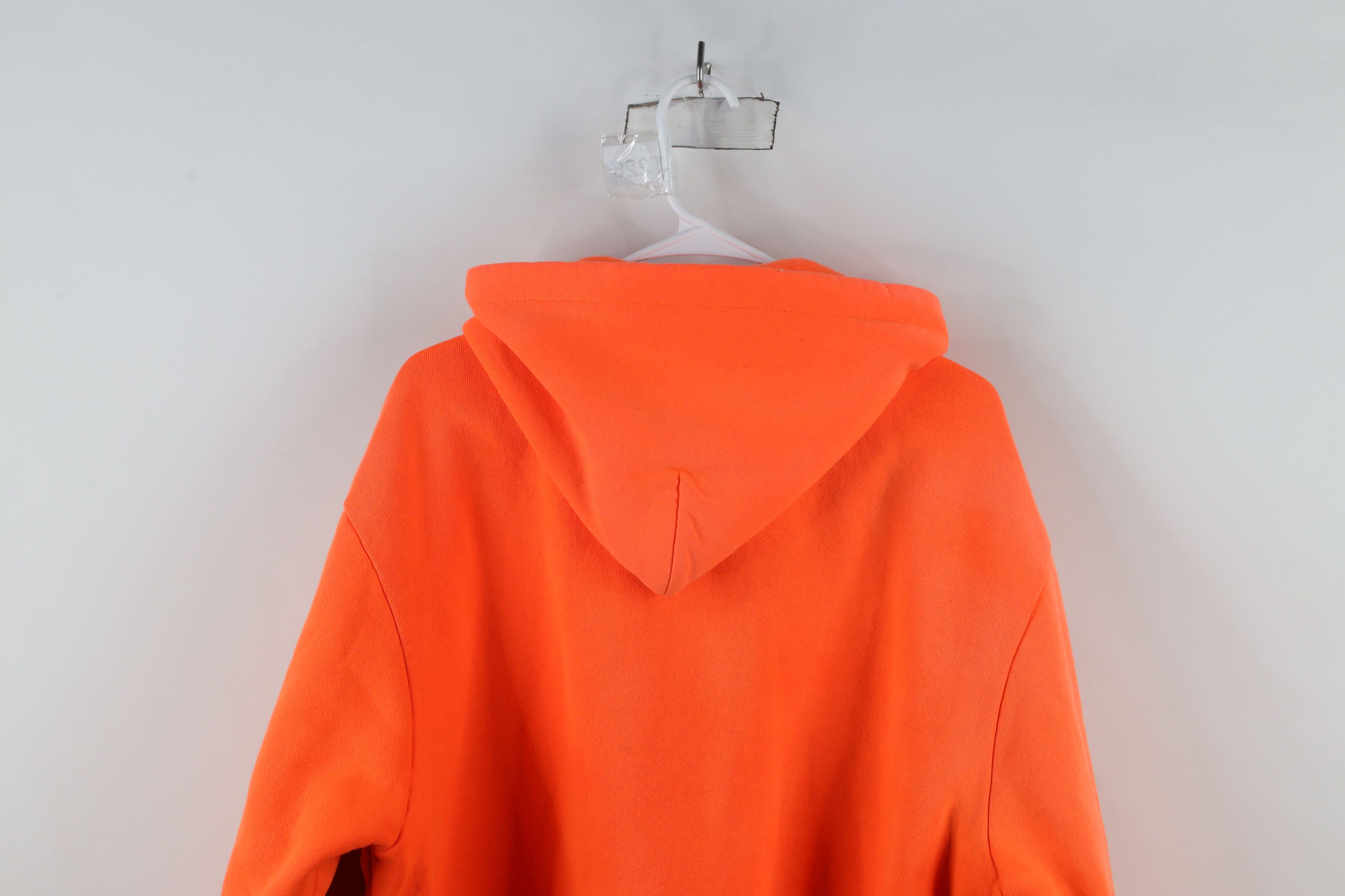Vintage Vintage 90s Streetwear Full Zip Hoodie Blaze Orange USA Size US XXL / EU 58 / 5 - 13 Thumbnail
