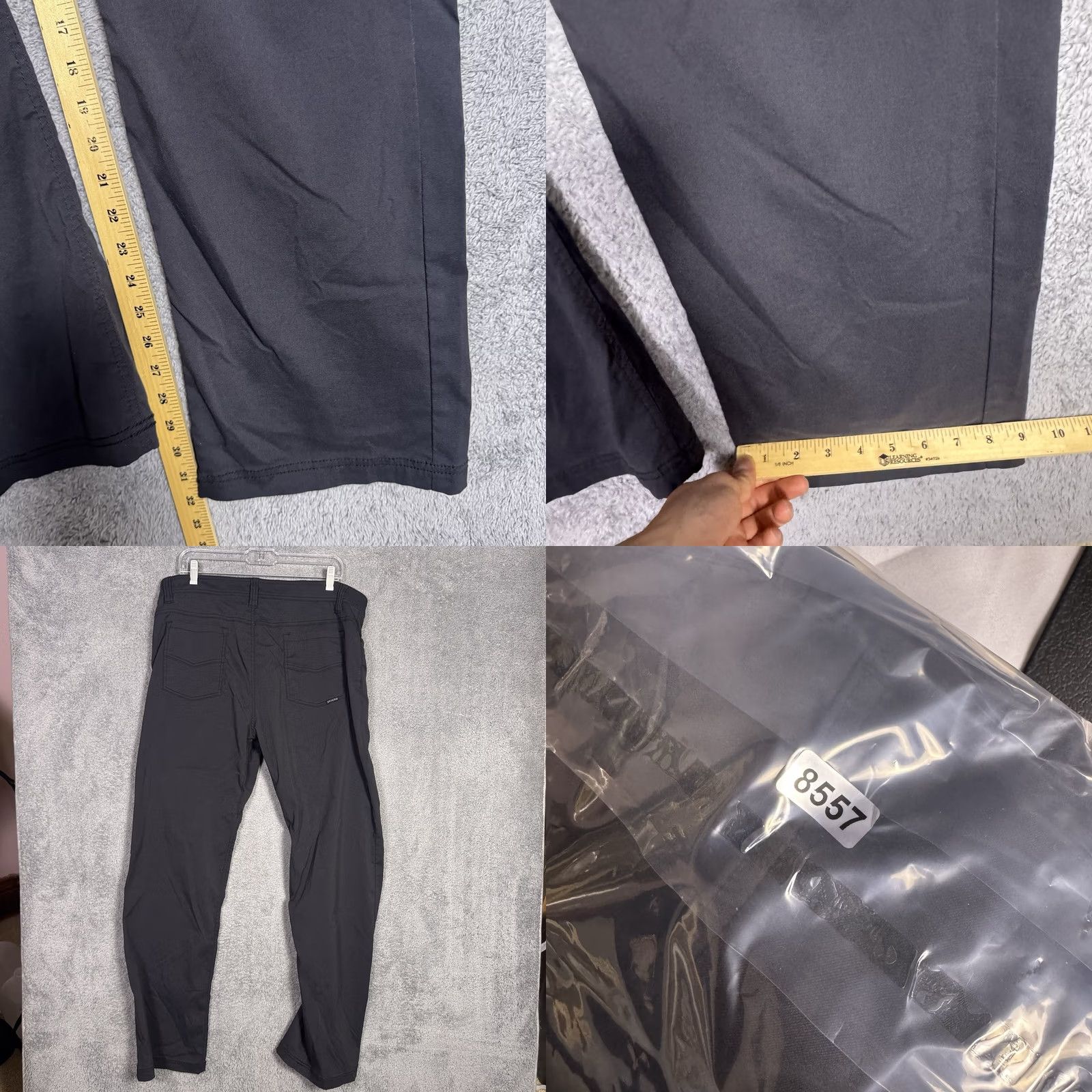 Prana Prana Mens Hiking Chino Pants Stretch 36x32 Black Size US 36 / EU 52 - 8 Thumbnail