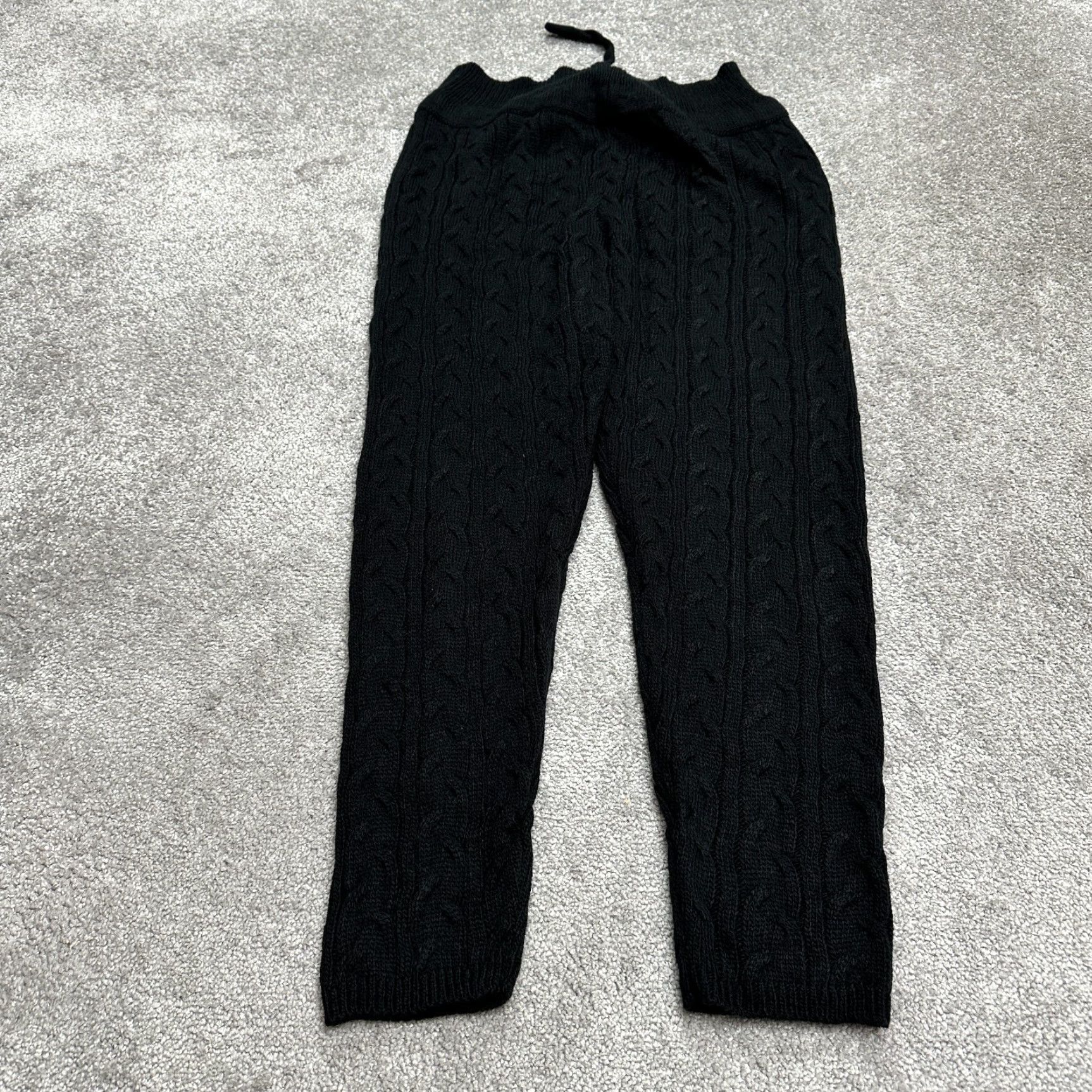 Fashion Nova Fashion Nova Sweatpants Womens XL Black Tapered Leg Drawstring Knit Breathable Comfort Elastic Waist Casual Fit Classic Size 40" / US 18 - 2 Thumbnail