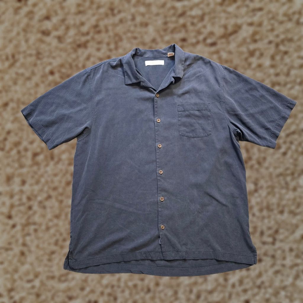 Tommy Bahama Tommy Bahama Shirt Mens L Gray Silk Button Short Sleeve Beachy Casual Basic Size US L / EU 52-54 / 3 - 1 Thumbnail