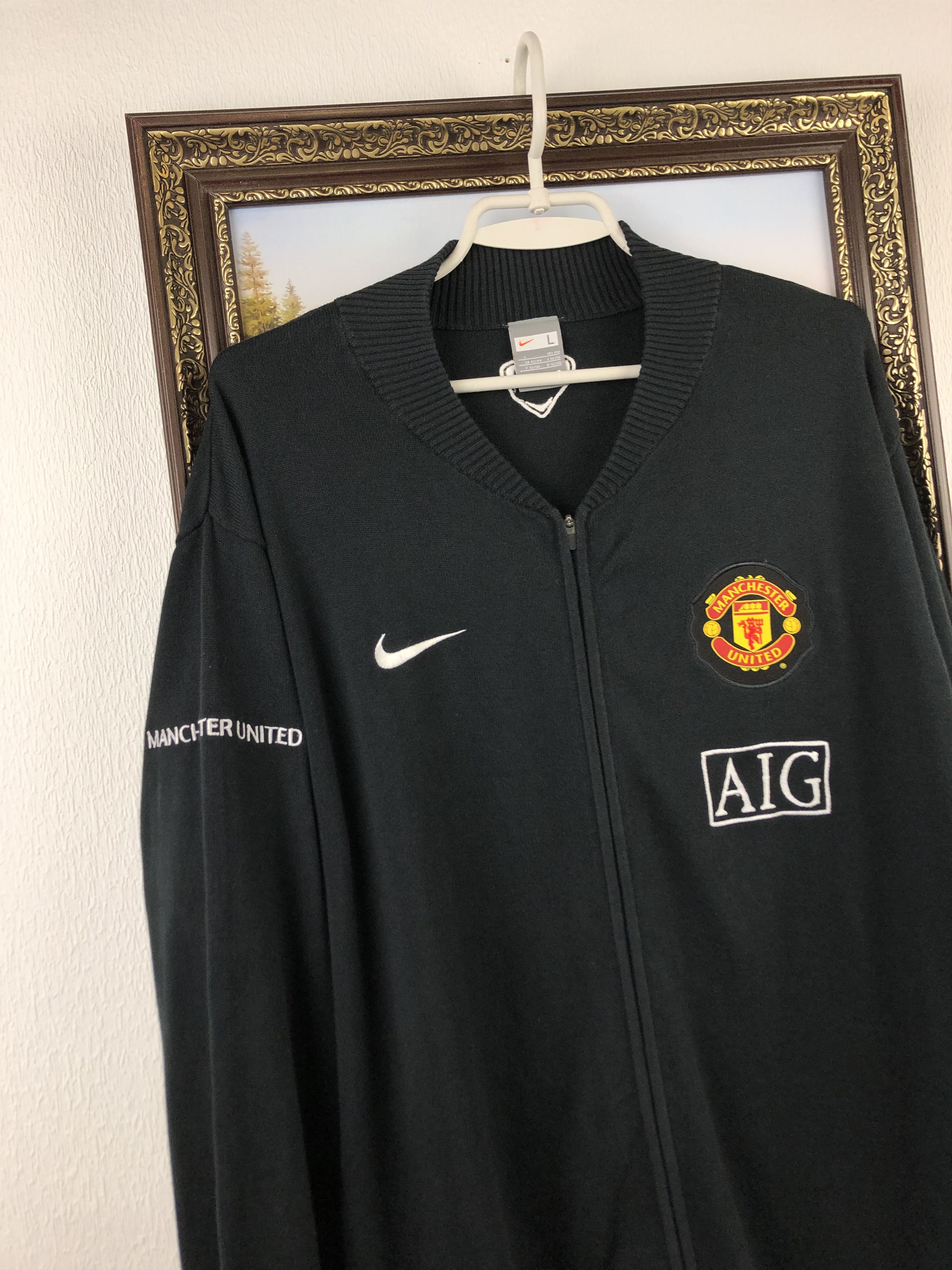 Nike Vintage Manchester United Football Jacket Sweater Soccer Size US L / EU 52-54 / 3 - 3 Thumbnail