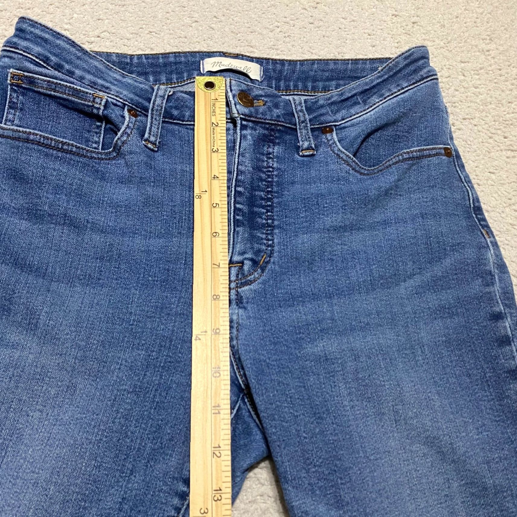 Madewell Madewell Jeans Womens sz 29 Blue Denim High Rise Skinny Leg Medium Wash Size 29" - 4 Thumbnail