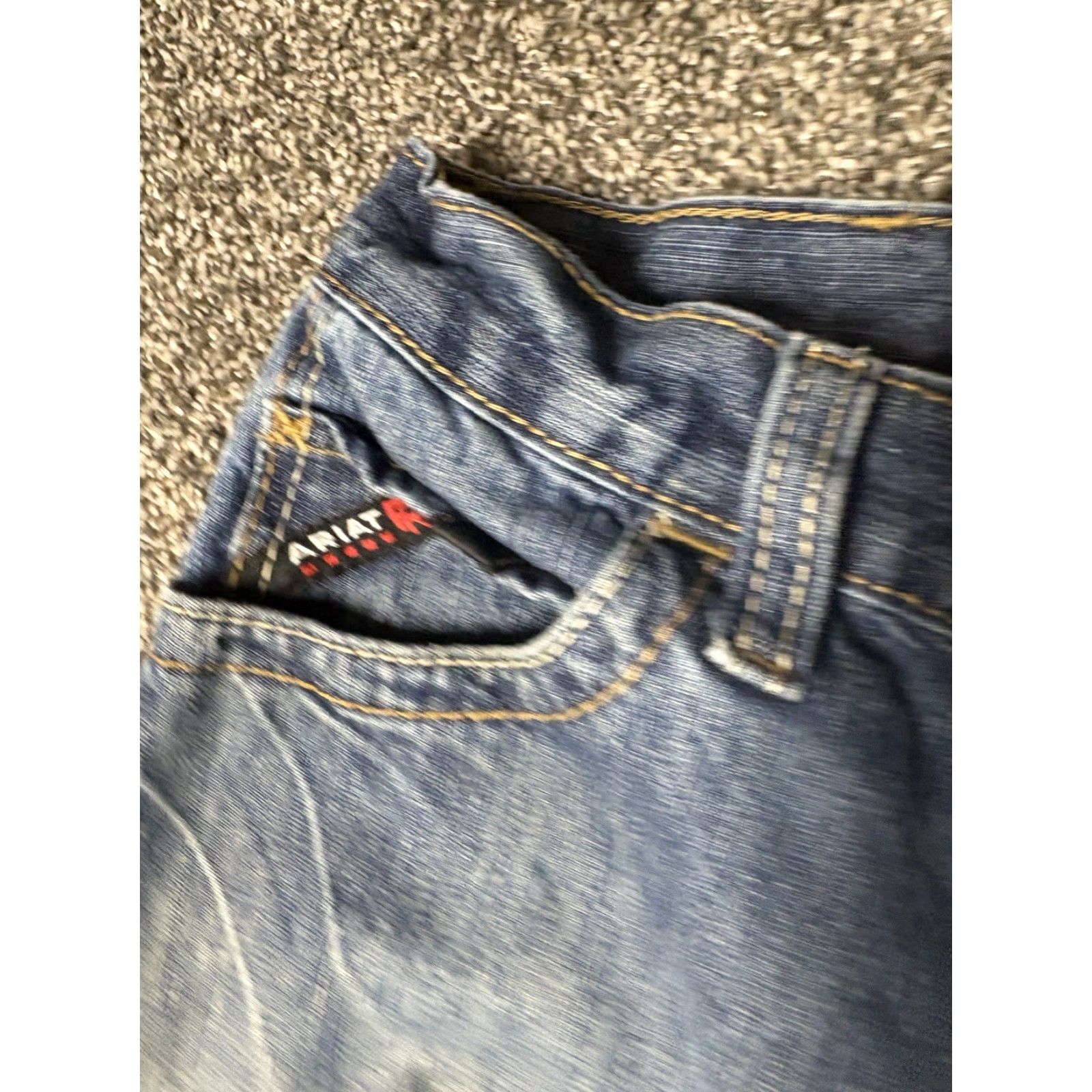 Ariat Ariat Jeans Mens 30x29 Blue Relaxed Boot Cut Distressed Western Denim M4 Size US 30 / EU 46 - 7 Thumbnail
